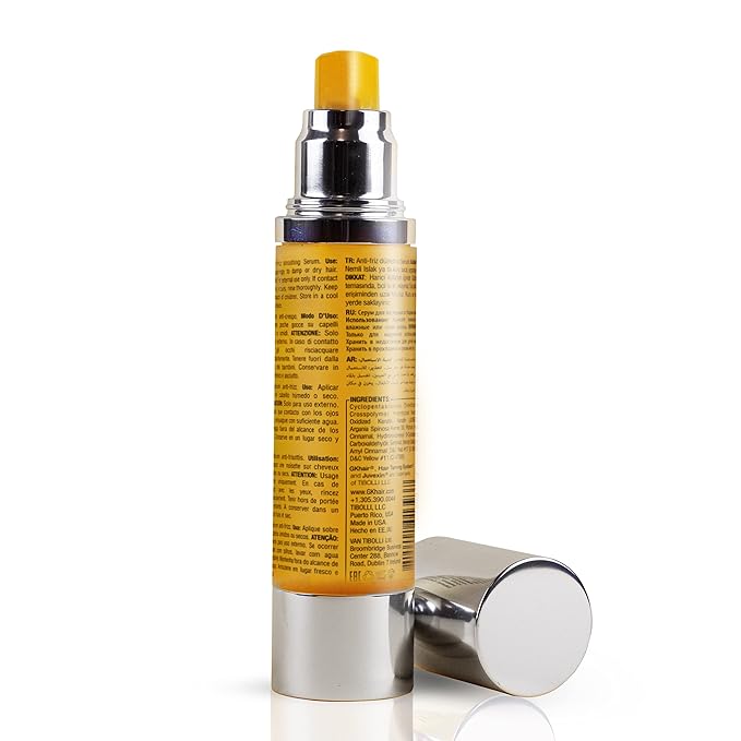 GK HAIR Global Keratin 100% Organic Argan Oil Anti Frizz Serum Styling Smoothing Strengthening Hydrating & Nourishing Heat Protection Shine Frizz Control Dry Damage Hair Repair