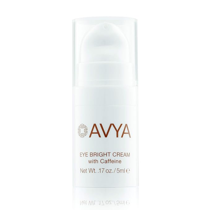 AVYA Eye Bright Cream (0.17oz / 5ml) - Advanced Ayurvedic Skincare/Caffeine Reduces Dark Circles and Puffiness/Tightens and Reduces Fine Lines Around Eyes