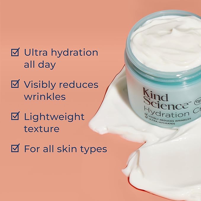Kind Science Deluxe Kit - Skin Care by Ellen DeGeneres Full Size 5pc Set with Hydration Cream, Firming Serum, Radiance Oil, Neck Treatment, Radiance Oil