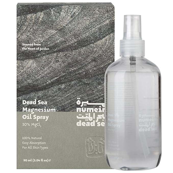 Pure Dead Sea Magnesium Oil Spray - High Concentration Natural Topical Magnesium Spray for Feet, Relaxation, & Muscles (33% MgCl) - Quick Absorption (3.04 Fl Oz)