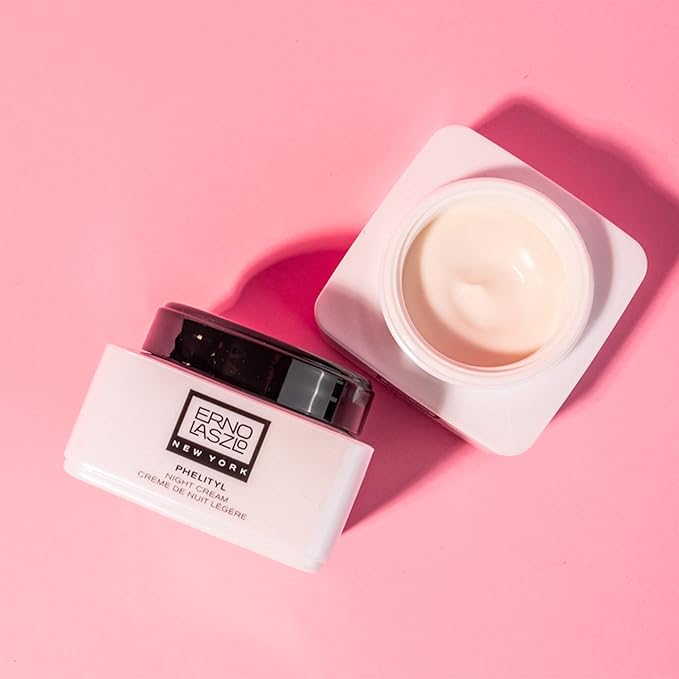 Erno Laszlo Phelityl Night Cream, Non-Greasy Night Moisturizer for Face and Neck, Re-Hydrate to a Youthful Skin Tone and Complexion Overnight, 1.7 Fl Oz